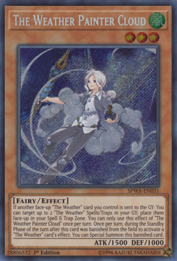 YUGIOH THE WEATHER PAINTER CLOUD SECRET RARE 1ST NEAR MINT SPWA-EN031 - Image 1