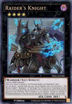 YUGIOH RAIDER'S KNIGHT ULTRA RARE 1ST NEAR MINT PHRA-EN040 - Image 1