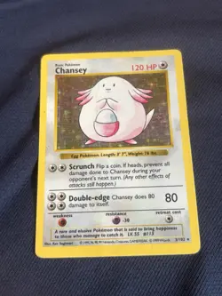 Chansey 003/102 Base Set (Shadowless) Holo wotc pokemon card hp - Image 1