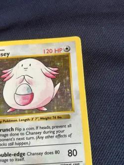 Chansey 003/102 Base Set (Shadowless) Holo wotc pokemon card hp - Image 2