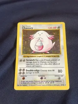Chansey 003/102 Base Set (Shadowless) Holo wotc pokemon card hp - Image 5