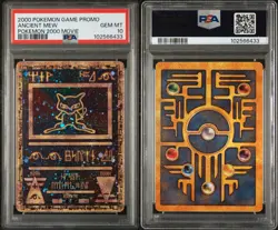 Pokemon Ancient Mew PSA 10 GEM MINT Double Holo 2000 Game Movie Promo Card - Image 1