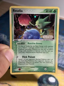 Roselia 42/92 Ex Legend Maker Stamped Reverse Holo Foil Pokemon Card MP PL - Image 3