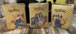Lot Of 3 Pokemon Gold Foil Card Decks With Binder - Image 2