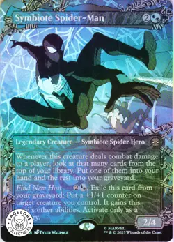 MTG Symbiote Spider-Man (Borderless) (217) | NM Foil | Spider-Man (SPM) - Image 1