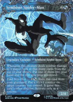 MTG Symbiote Spider-Man (Borderless) (217) | NM Foil | Spider-Man (SPM) - Image 2