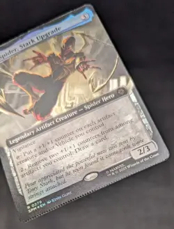 Iron Spider, Stark Upgrade (Extended Art) FOIL - MTG Magic Spiderman - Crimped - Image 3
