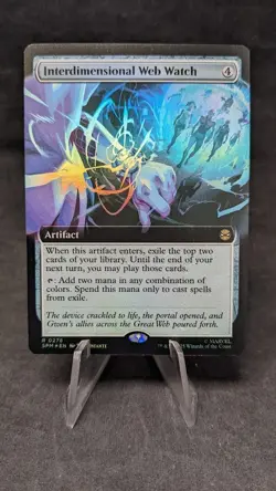 Interdimensional Web Watch (Extended Art) FOIL - MTG Magic Spiderman - Crimped - Image 1