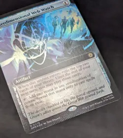 Interdimensional Web Watch (Extended Art) FOIL - MTG Magic Spiderman - Crimped - Image 3