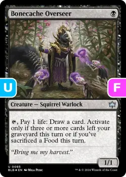 MTG Bonecache Overseer BloomBurrow Uncommon Creature Squirrel Warlock NM-Foil - Image 1