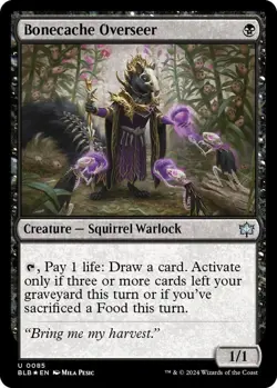 MTG Bonecache Overseer BloomBurrow Uncommon Creature Squirrel Warlock NM-Foil - Image 2