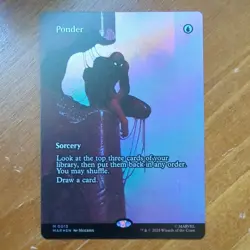 NM Borderless Foil Ponder, MTG, Marvel's Spider-Man, Magic the Gathering, 13 - Image 1