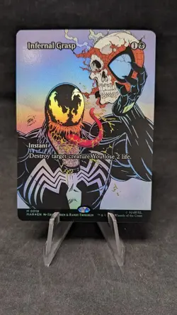 Infernal Grasp (Borderless) FOIL - MTG Magic Spiderman - Crimped - Image 1