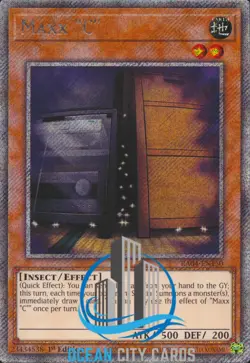 Yugioh Maxx "C" RA04-EN150 1st edition Platinum Secret Rare - Image 1