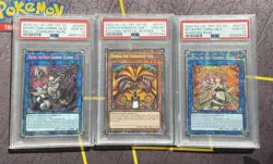 Yugioh PSA 10 Exodia + Hiita + Dharc Charmer 1st Edition Starlight Rare Gem x3! - Image 1