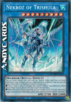 NEKROZ OF TRISHULA • (Nekroz Di Trishula) • Segreta • BLMM EN132 • 1Ed • Yugioh! - Image 1
