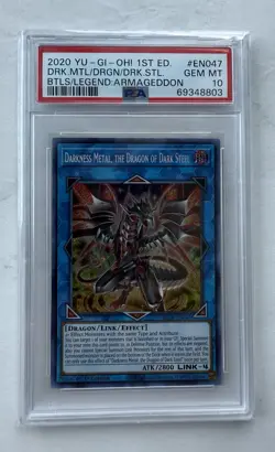 Yugioh PSA 10 Dark Armed + Darkness Metal Dragon + Trishula 1st Ed Secret Rare! - Image 2