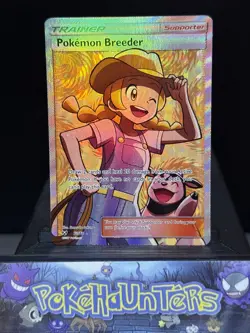 Pokemon Card Pokemon Breeder 73/73 Shining Legends Full Art Trainer Near Mint - Image 1