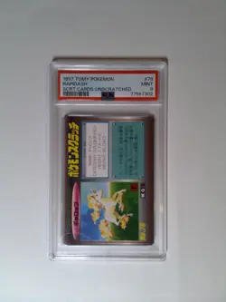 Pokemon Rapidash Tomy Scratch Card Unscratched PSA 9 - Image 1