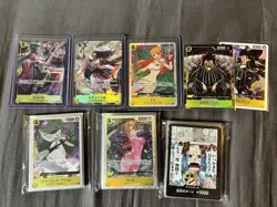 One Piece Yellow Card Lot, Japanese Cards, Holos And Some Alt Arts - Image 1