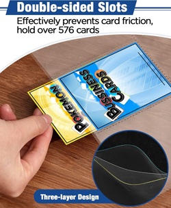 Double-Sided Card Sleeves Binder Sheets, 576 Pockets Clear 9 Pocket Card Sleeves - Image 2