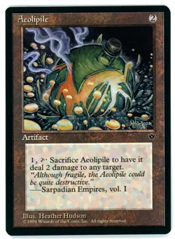 1X AEOLIPILE [FEM- FALLEN EMPIRES] - MTG RESERVE LIST CARD [EXCELLENT] - Image 1