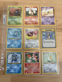 Vintage Pokemon Card Lot 9 Cards LP-HP - Image 1