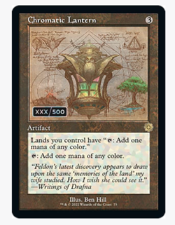 MTG Chromatic Lantern (Schematic Foil) (Serial Numbered 387/500) Retro Frame - Image 1