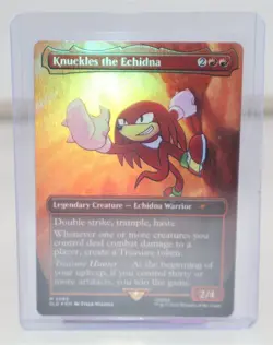Knuckles The Echidna FOIL 2082 - MTG Sonic The Hedgehog Secret Lair #2082 - - Image 1