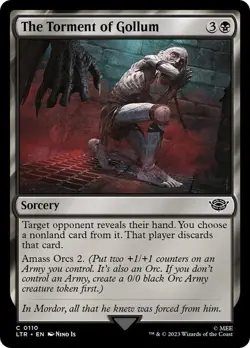 The Torment of Gollum 110 LTR MTG Nino Is 2023 WOTC Sorcery Foil Amass Orcs - Image 1