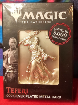 Magic the Gathering Limited Edition .999 Silver Plated Teferi Ingot - Image 1