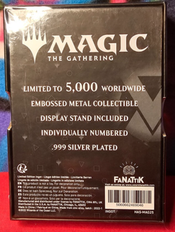 Magic the Gathering Limited Edition .999 Silver Plated Teferi Ingot - Image 3