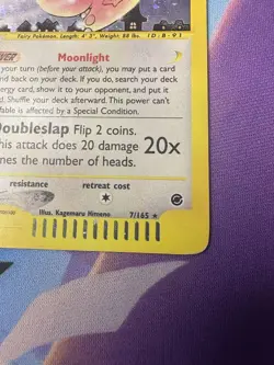 Pokemon TCG Clefable 7/165 Holo Rare Expedition Set - Image 2