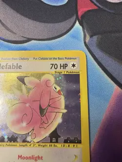 Pokemon TCG Clefable 7/165 Holo Rare Expedition Set - Image 3
