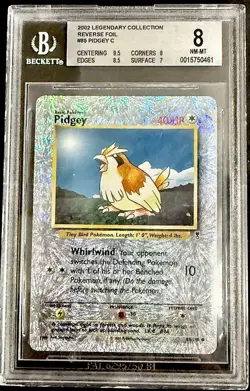 Pidgey Reverse Holo Pokemon TCC Legendary Collection 85/110 BGS 8 NM-MT - Image 1
