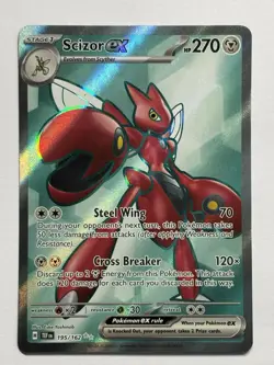 Scizor ex 195/162 LP Full Art Pokemon TCG Scarlet & Violet Temporal Forces TEF - Image 1