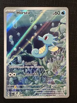 Pokemon TCG Horsea 067/064 Shrouded Fable Holo Illustration Rare Near Mint Cond - Image 1