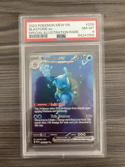 Blastoise ex 200/165 PSA 8 NM-MT Secret Rare Holo Scarlet & Violet 151 Pokemon - Image 1