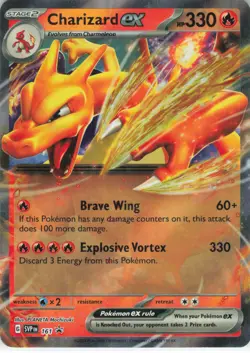 2024 Pokemon TCG Black Star Promo Charizard ex #161 NM - Image 1