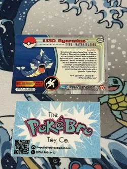 Topps Pokemon GYARADOS #130 Blue Logo Non Holo TV Animation Edition NM - Image 4