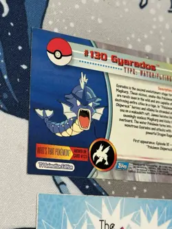 Topps Pokemon GYARADOS #130 Blue Logo Non Holo TV Animation Edition NM - Image 5