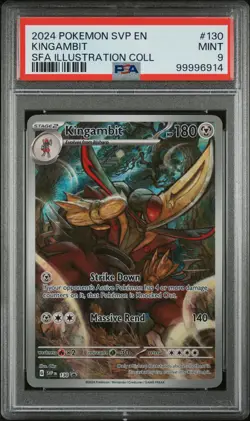 2024 POKEMON SVP EN-SV BLACK STAR PROMO #130 KINGAMBIT PSA 9 - Image 1