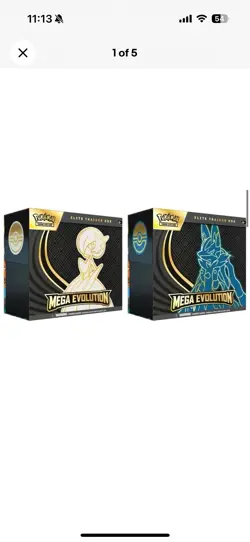 2x Pokemon Mega Evolutions Elite Trainer Box ETB Set Lucario Gardevoir Sealed - Image 1
