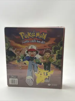 Vintage 1999 Pokemon Binder Plymouth #4077 Ash Misty Brock Pikachu TCG - Image 3