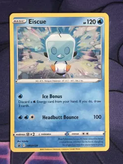 Eiscue SWSH128 - NM Near Mint Holo Black Star Promo Evolving Skies Pokemon TCG - Image 1