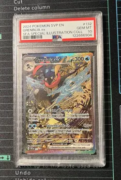PSA 10 Gem Mint Pokemon Greninja ex SVP Shrouded Fable Black Star Promo - Image 1