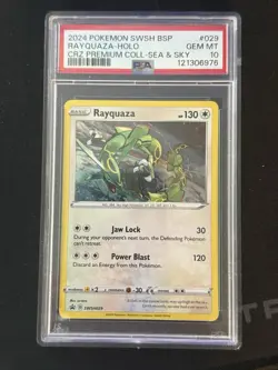 2024 Pokemon SWSH BSP Rayquaza-Holo CRZ Premium Coll PSA 10 Amazing Rare - Image 1