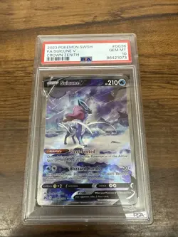 2023 Pokemon Sword & Shield Crown Zenith Suicune V FA #GG38 PSA 10 GEM MINT - Image 1