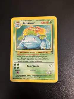 2000 Pokemon Venasaur Base Set 2 [18/130] Holo Rare MP - Image 3