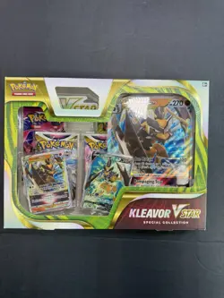 Pokemon TCG Kleavor VSTAR Special Collection 4 Booster Packs Fusion Strike NEW - Image 1